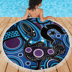 Emu NAIDOC 2024 Beach Blanket Aboriginal Art Style