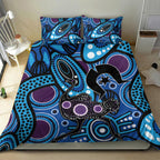 Emu NAIDOC 2024 Bedding Set Aboriginal Art Style