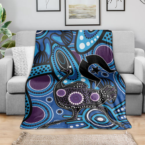 Emu NAIDOC 2024 Blanket Aboriginal Art Style