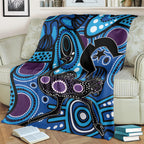 Emu NAIDOC 2024 Blanket Aboriginal Art Style