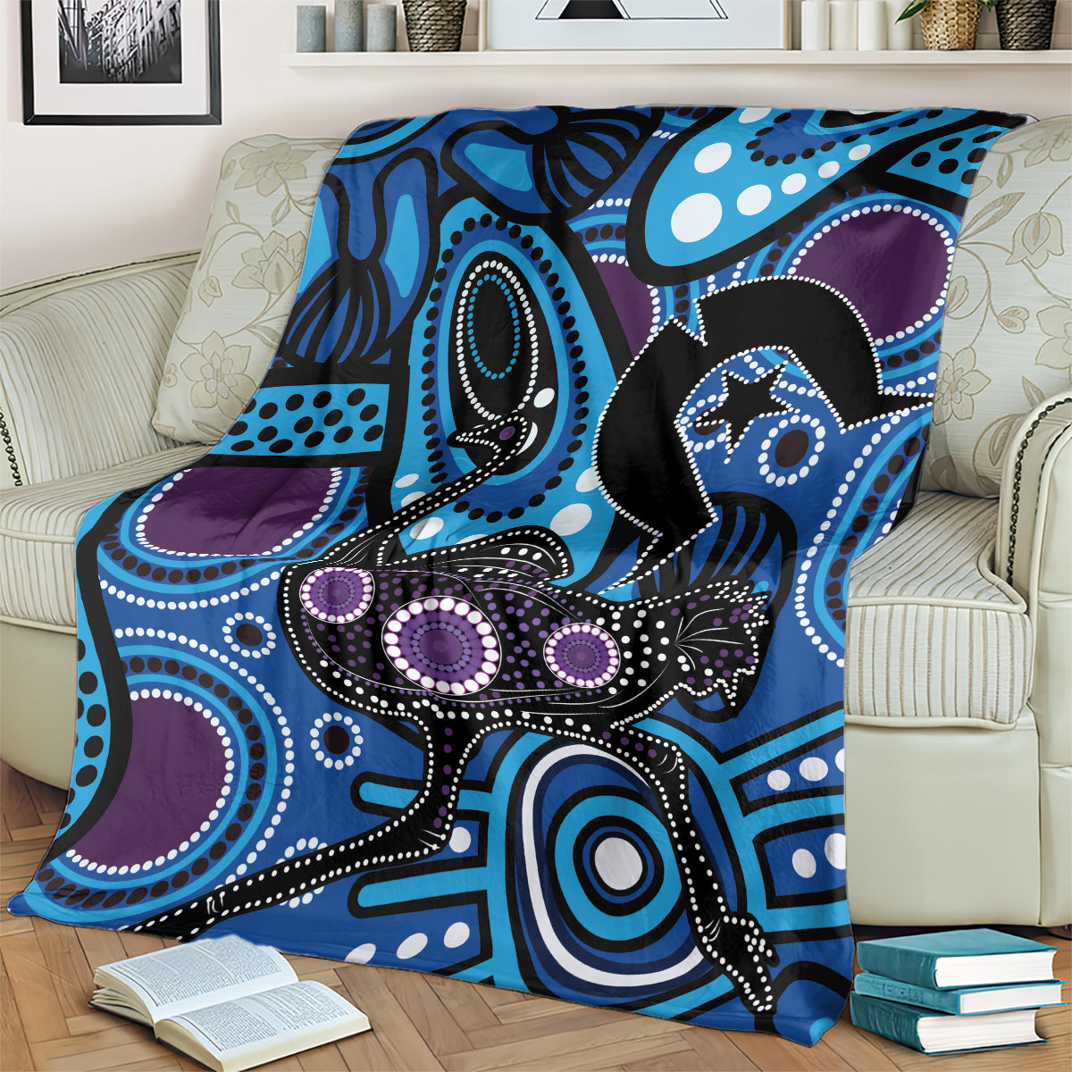 Emu NAIDOC 2024 Blanket Aboriginal Art Style