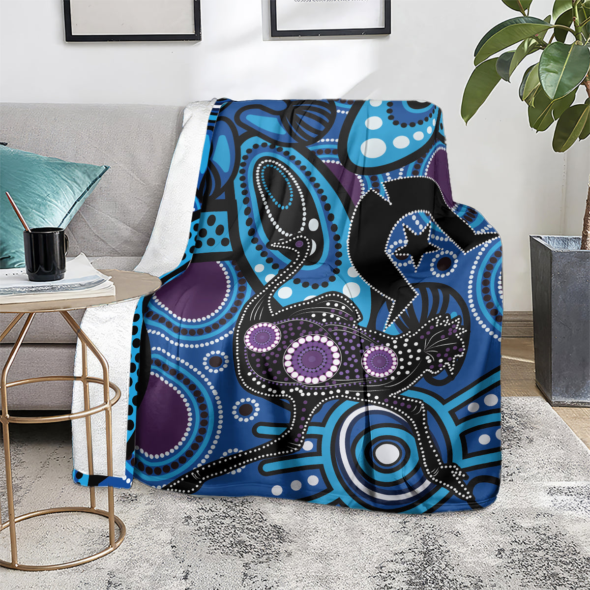 Emu NAIDOC 2024 Blanket Aboriginal Art Style