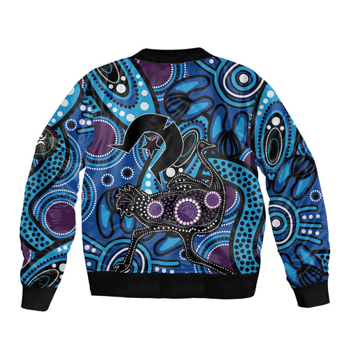 Emu NAIDOC 2024 Bomber Jacket Aboriginal Art Style