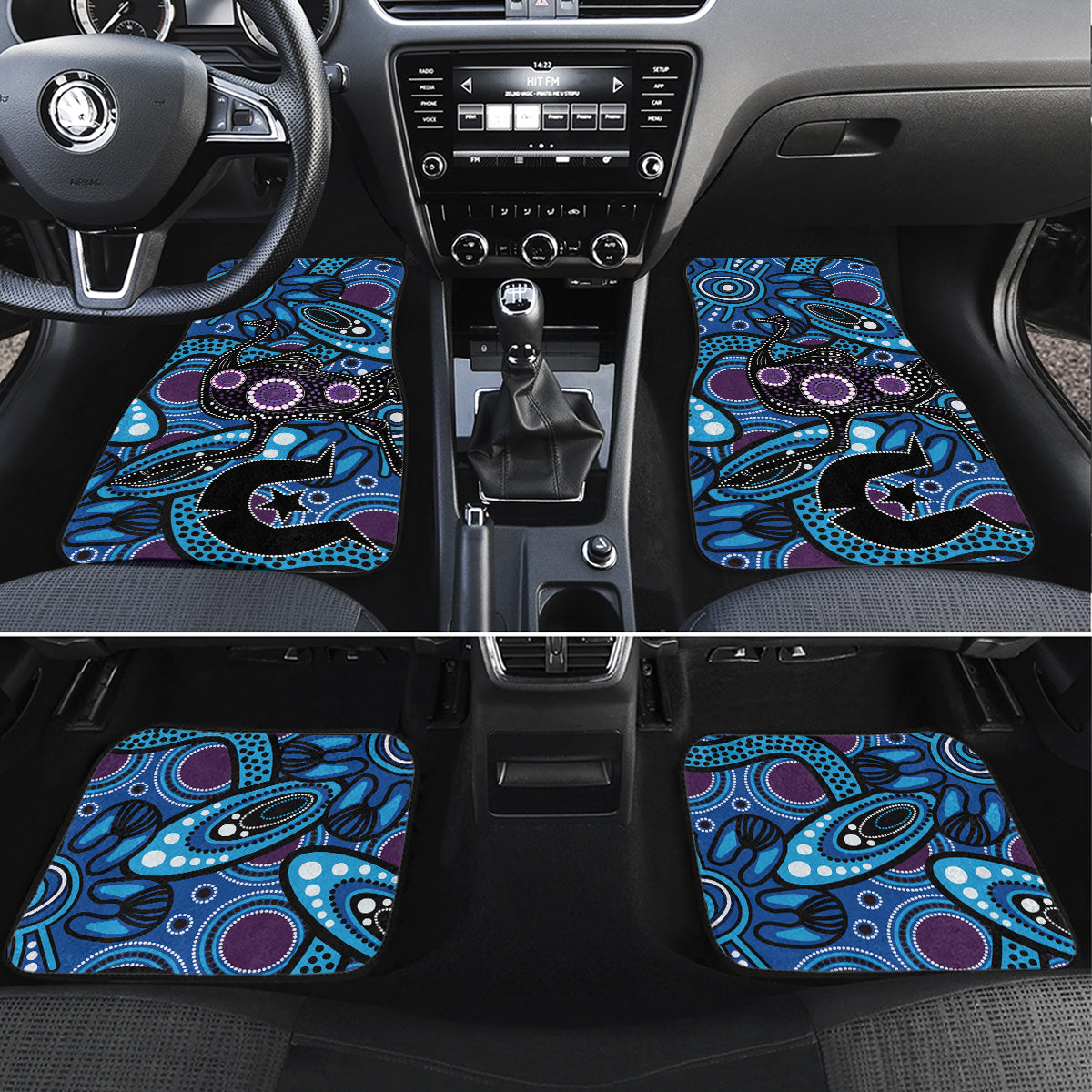 Emu NAIDOC 2024 Car Mats Aboriginal Art Style