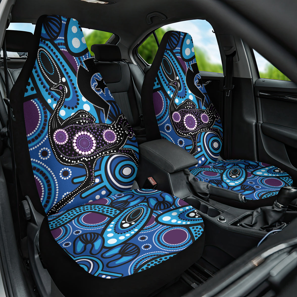 Emu NAIDOC 2024 Car Seat Cover Aboriginal Art Style