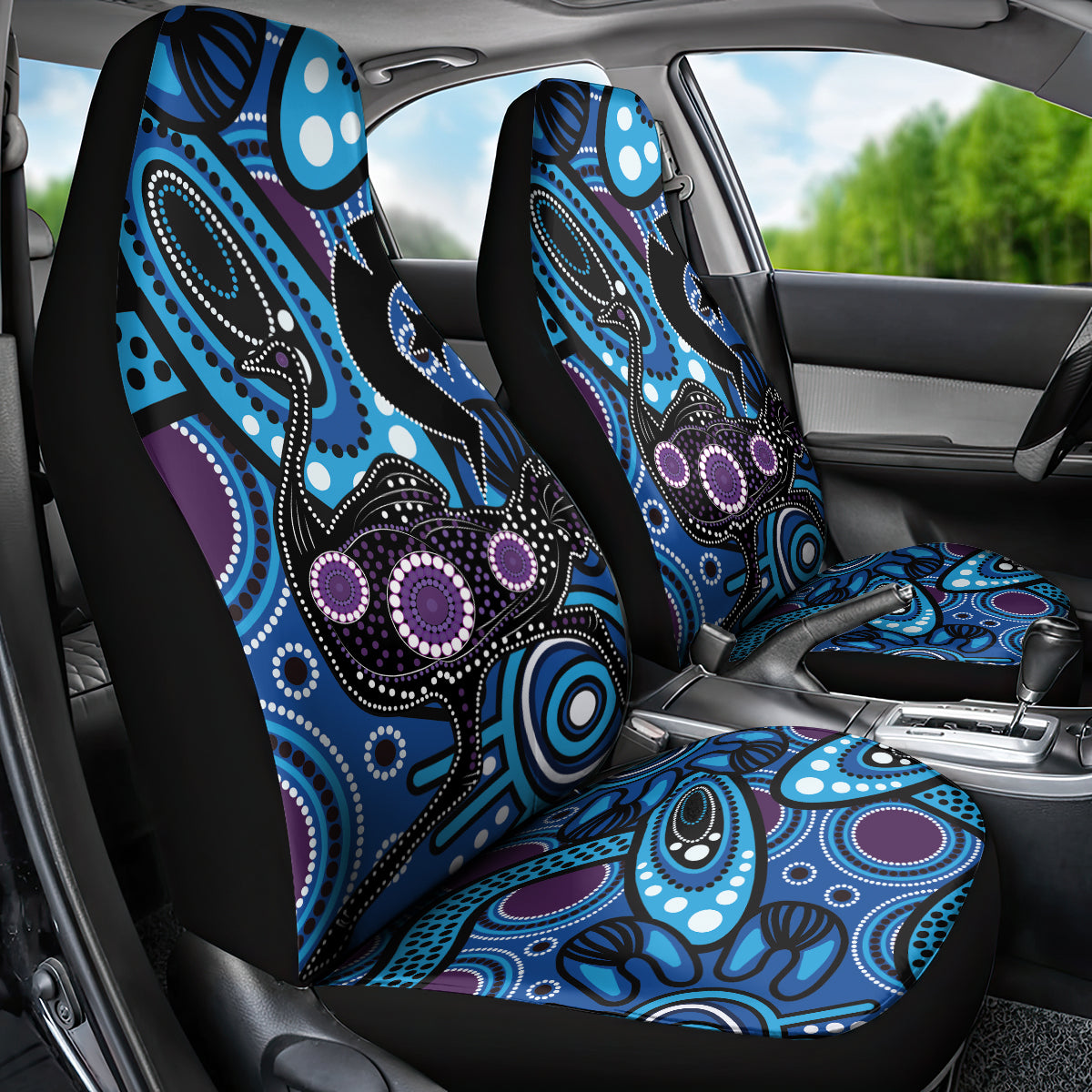 Emu NAIDOC 2024 Car Seat Cover Aboriginal Art Style