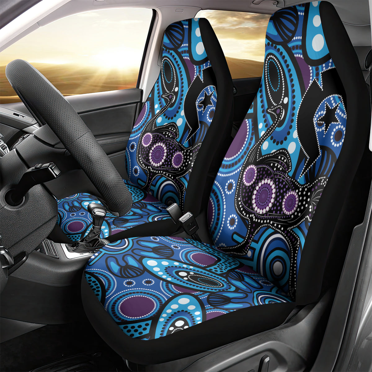 Emu NAIDOC 2024 Car Seat Cover Aboriginal Art Style