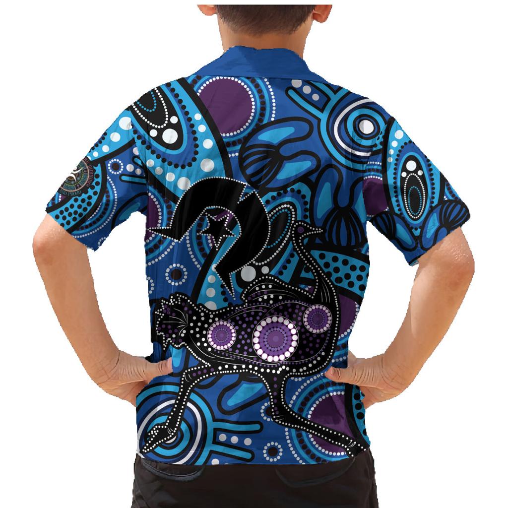 Emu NAIDOC 2024 Family Matching Mermaid Dress and Hawaiian Shirt Aboriginal Art Style