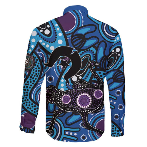 Emu NAIDOC 2024 Family Matching Mermaid Dress and Hawaiian Shirt Aboriginal Art Style
