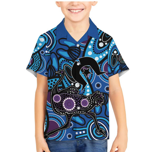 Emu NAIDOC 2024 Family Matching Mermaid Dress and Hawaiian Shirt Aboriginal Art Style