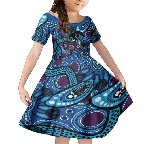 Emu NAIDOC 2024 Family Matching Puletasi and Hawaiian Shirt Aboriginal Art Style