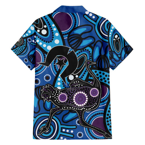 Emu NAIDOC 2024 Family Matching Summer Maxi Dress and Hawaiian Shirt Aboriginal Art Style