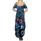 Emu NAIDOC 2024 Family Matching Summer Maxi Dress and Hawaiian Shirt Aboriginal Art Style