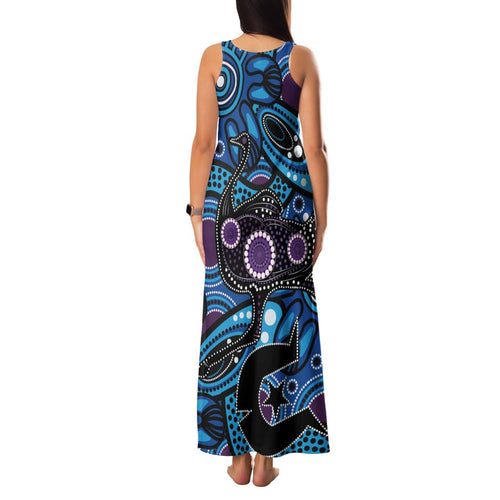 Emu NAIDOC 2024 Family Matching Tank Maxi Dress and Hawaiian Shirt Aboriginal Art Style