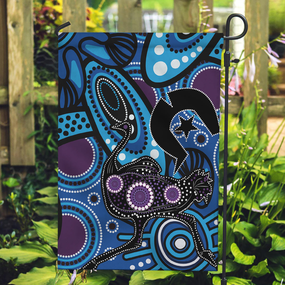 Emu NAIDOC 2024 Garden Flag Aboriginal Art Style