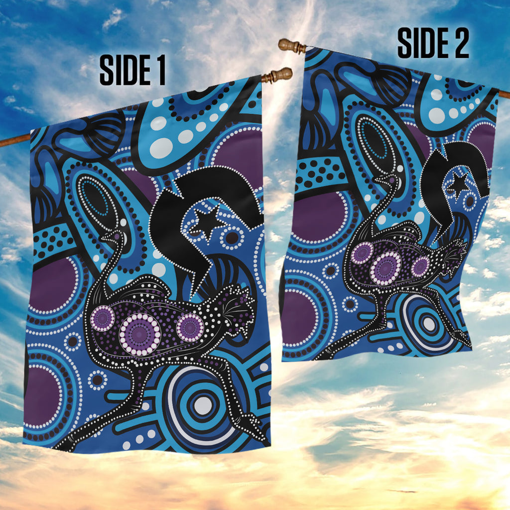 Emu NAIDOC 2024 Garden Flag Aboriginal Art Style