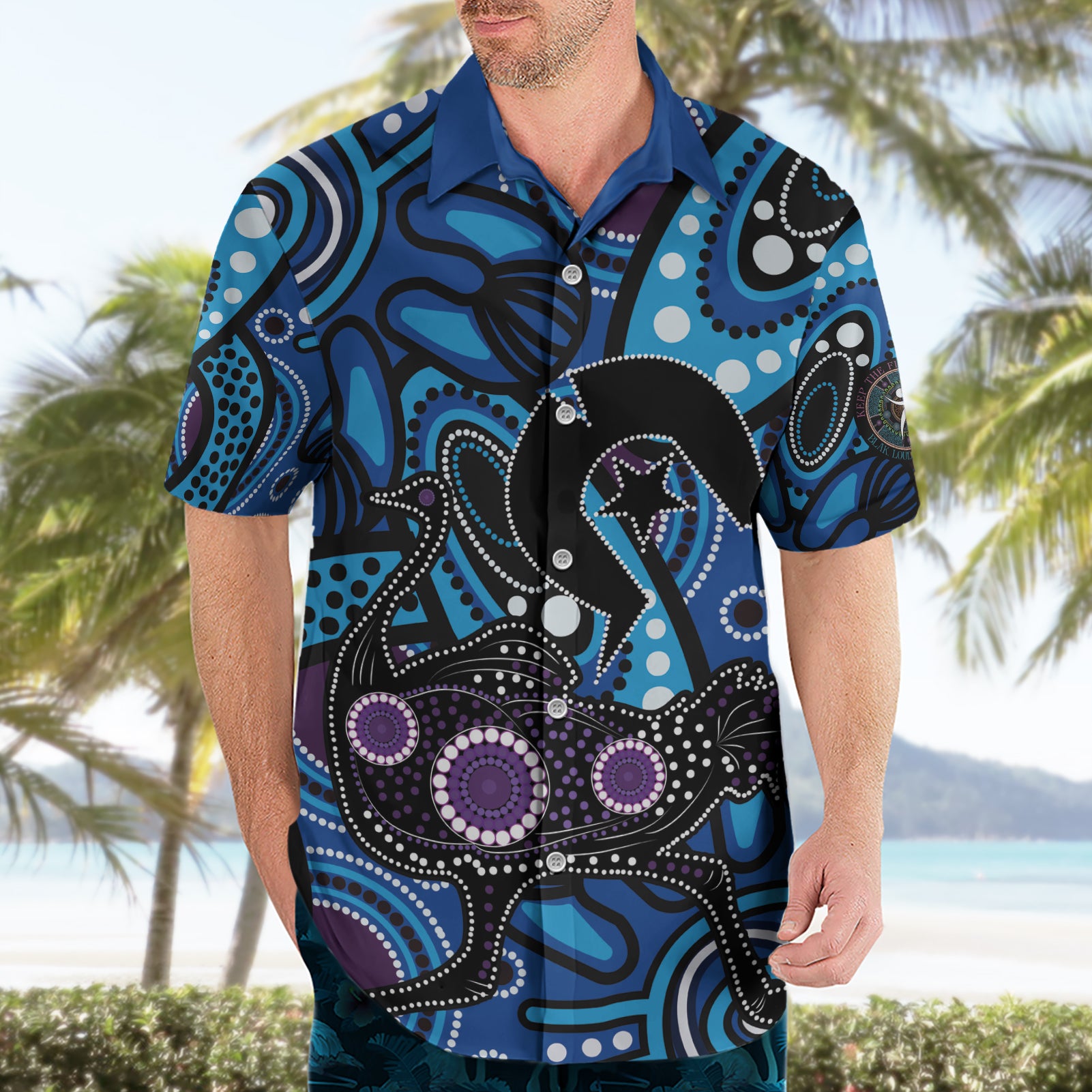 Emu NAIDOC 2024 Hawaiian Shirt Aboriginal Art Style