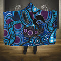 Emu NAIDOC 2024 Hooded Blanket Aboriginal Art Style