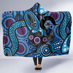Emu NAIDOC 2024 Hooded Blanket Aboriginal Art Style