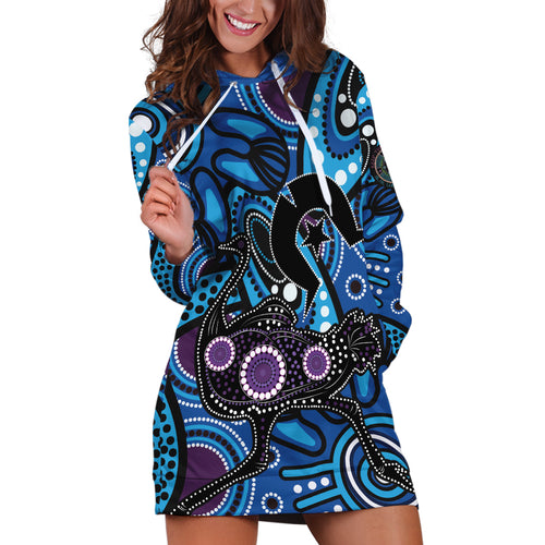 Emu NAIDOC 2024 Hoodie Dress Aboriginal Art Style