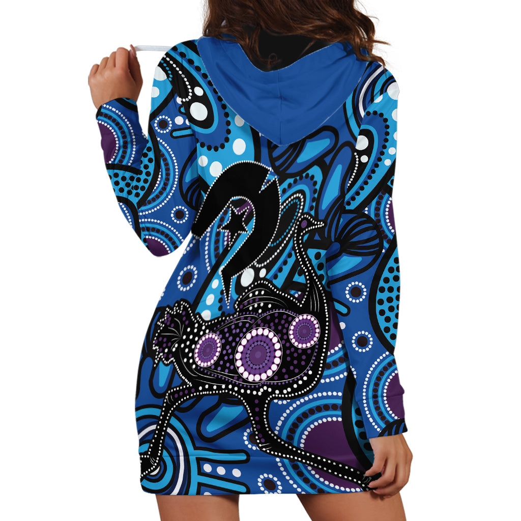 Emu NAIDOC 2024 Hoodie Dress Aboriginal Art Style