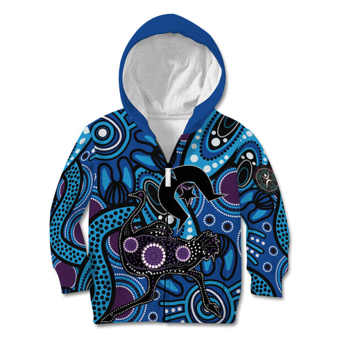 Emu NAIDOC 2024 Kid Hoodie Aboriginal Art Style