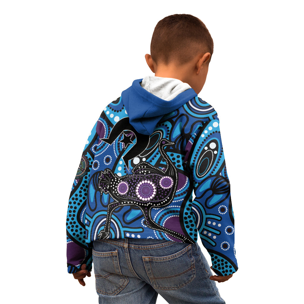 Emu NAIDOC 2024 Kid Hoodie Aboriginal Art Style