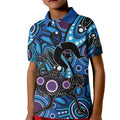Emu NAIDOC 2024 Kid Polo Shirt Aboriginal Art Style