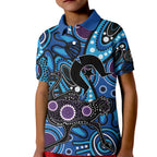 Emu NAIDOC 2024 Kid Polo Shirt Aboriginal Art Style