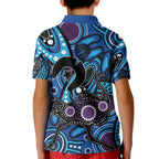 Emu NAIDOC 2024 Kid Polo Shirt Aboriginal Art Style