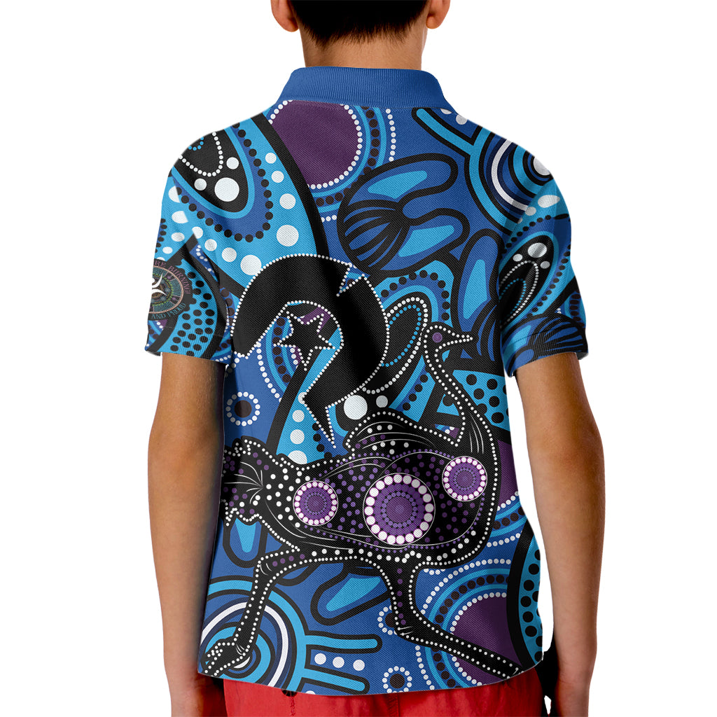 Emu NAIDOC 2024 Kid Polo Shirt Aboriginal Art Style