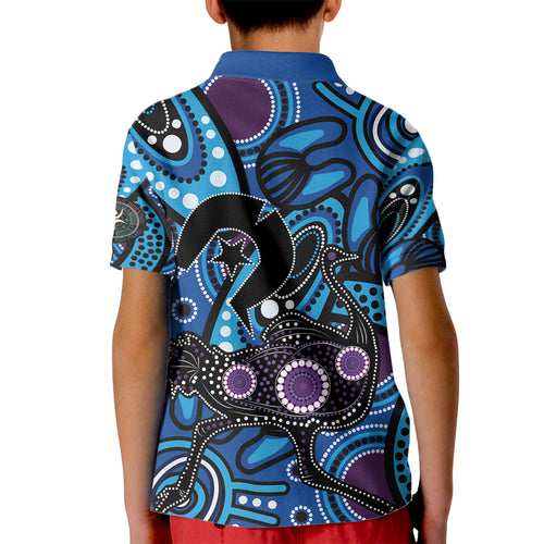 Emu NAIDOC 2024 Kid Polo Shirt Aboriginal Art Style