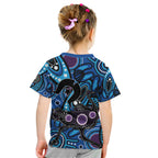 Emu NAIDOC 2024 Kid T Shirt Aboriginal Art Style