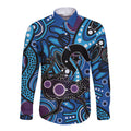 Emu NAIDOC 2024 Long Sleeve Button Shirt Aboriginal Art Style