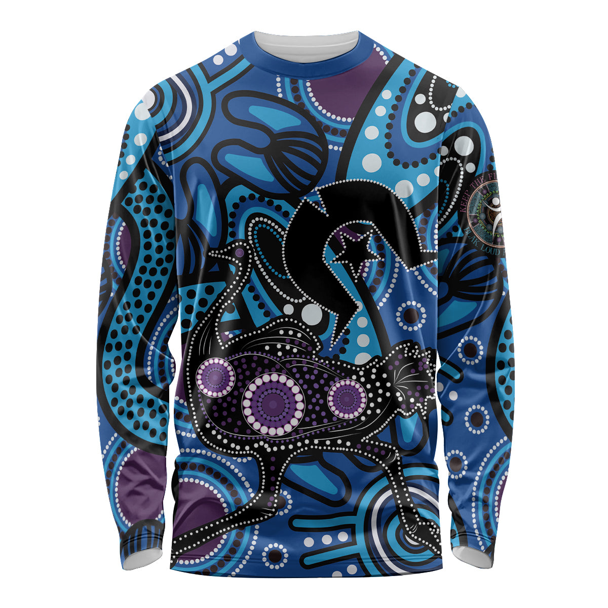 Emu NAIDOC 2024 Long Sleeve Shirt Aboriginal Art Style