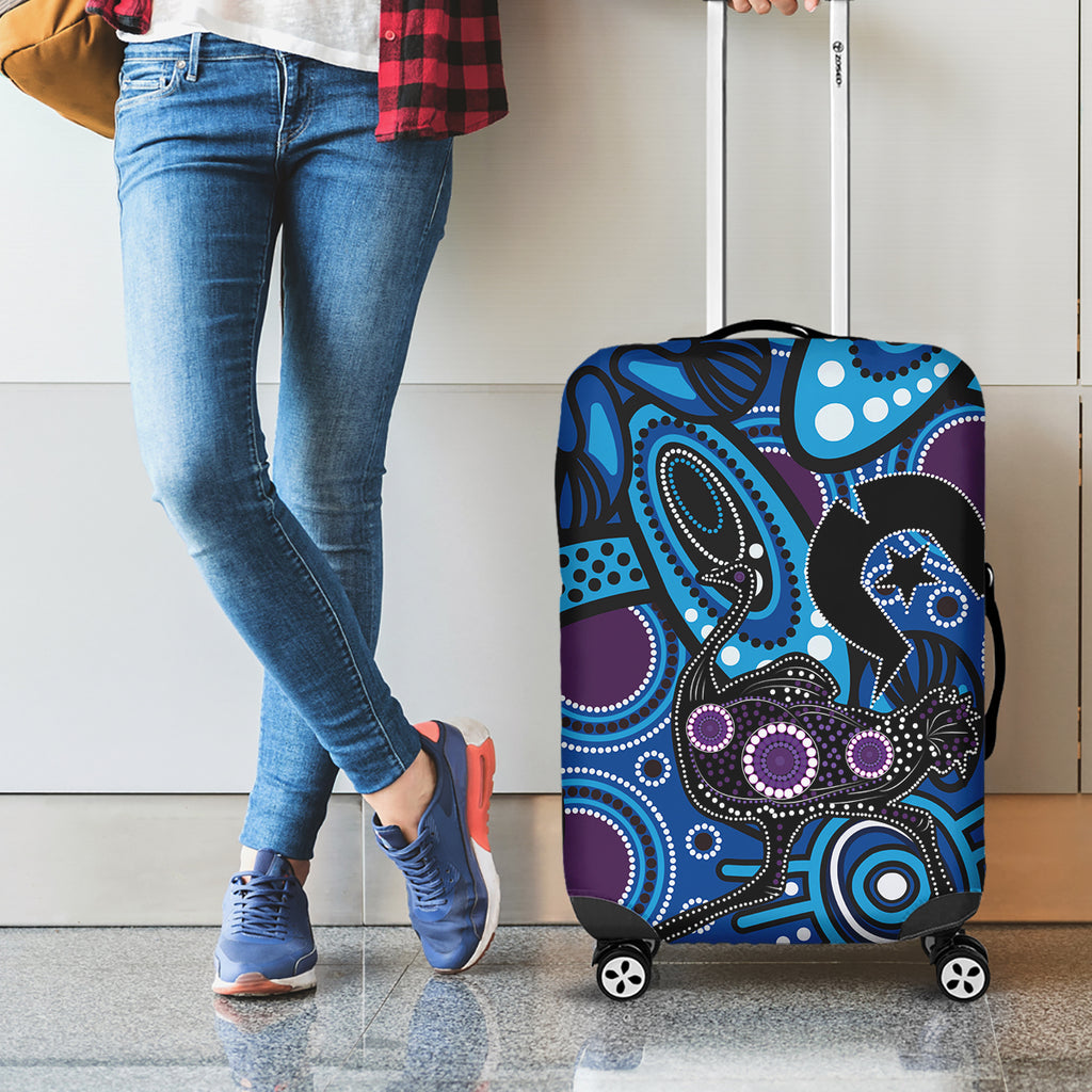 Emu NAIDOC 2024 Luggage Cover Aboriginal Art Style