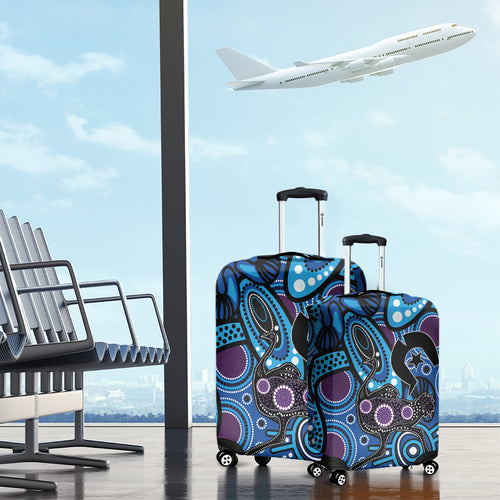 Emu NAIDOC 2024 Luggage Cover Aboriginal Art Style