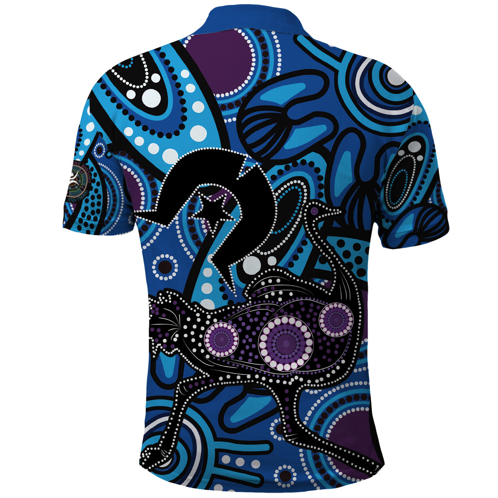 Emu NAIDOC 2024 Polo Shirt Aboriginal Art Style