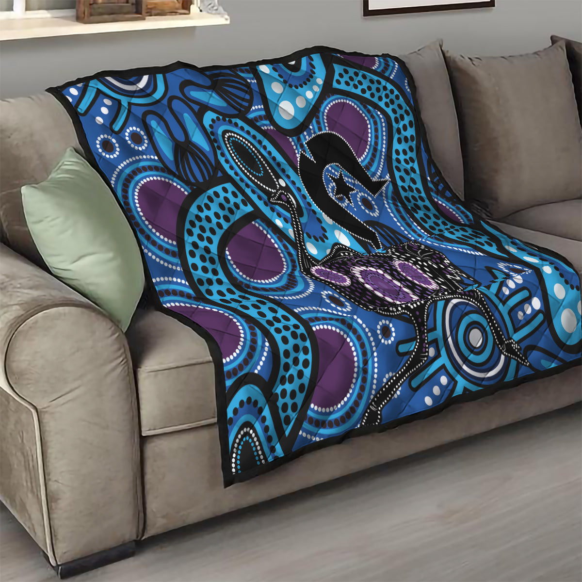 Emu NAIDOC 2024 Quilt Aboriginal Art Style