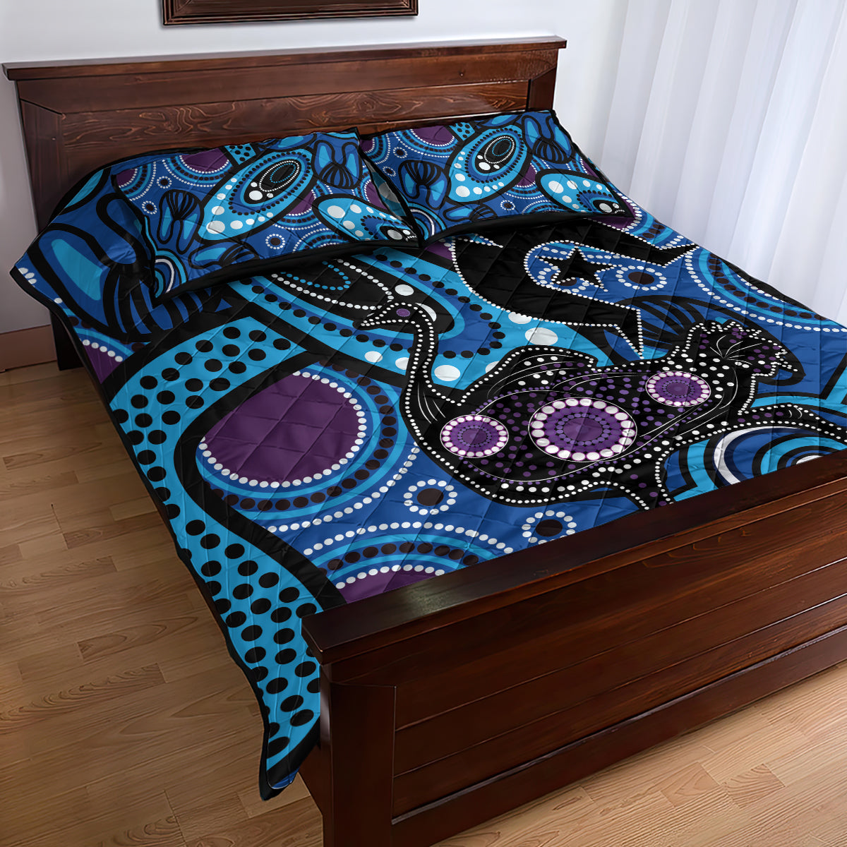 Emu NAIDOC 2024 Quilt Bed Set Aboriginal Art Style
