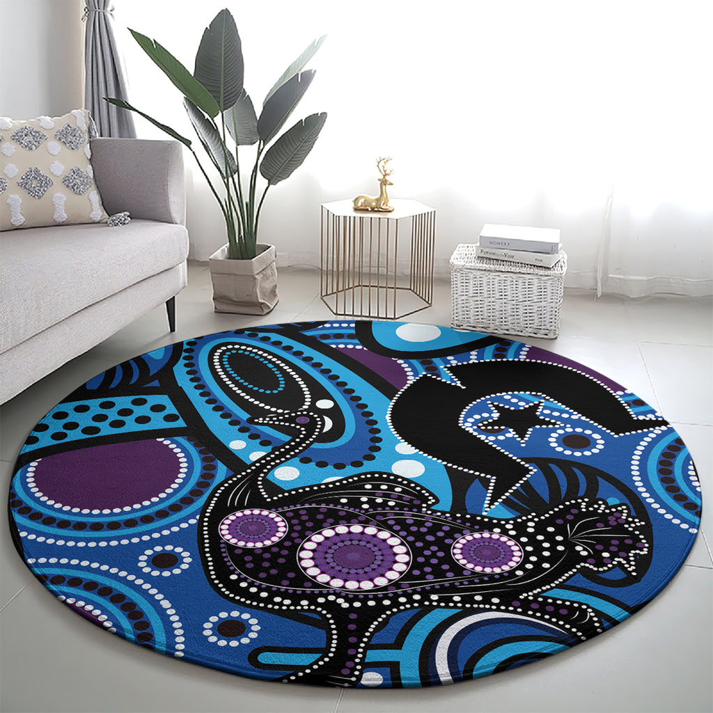 Emu NAIDOC 2024 Round Carpet Aboriginal Art Style