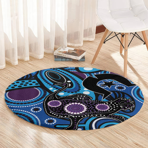 Emu NAIDOC 2024 Round Carpet Aboriginal Art Style