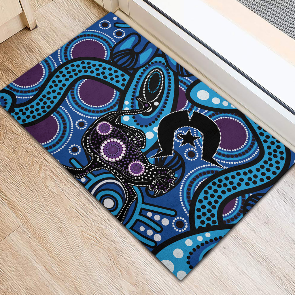 Emu NAIDOC 2024 Rubber Doormat Aboriginal Art Style