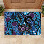 Emu NAIDOC 2024 Rubber Doormat Aboriginal Art Style