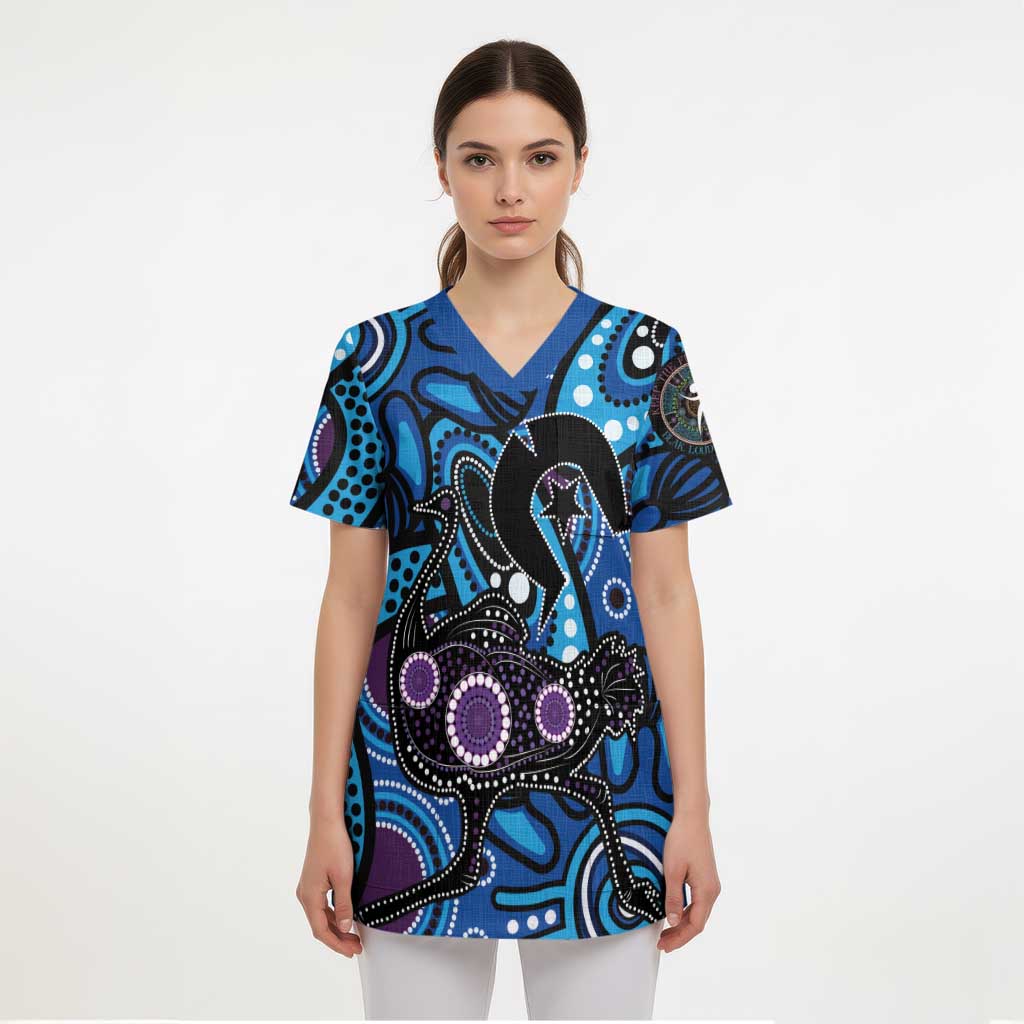Emu NAIDOC 2024 Scrub Top Aboriginal Art Style - Aussie Hoodie