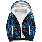 Emu NAIDOC 2024 Sherpa Hoodie Aboriginal Art Style
