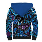 Emu NAIDOC 2024 Sherpa Hoodie Aboriginal Art Style