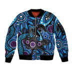 Emu NAIDOC 2024 Sleeve Zip Bomber Jacket Aboriginal Art Style