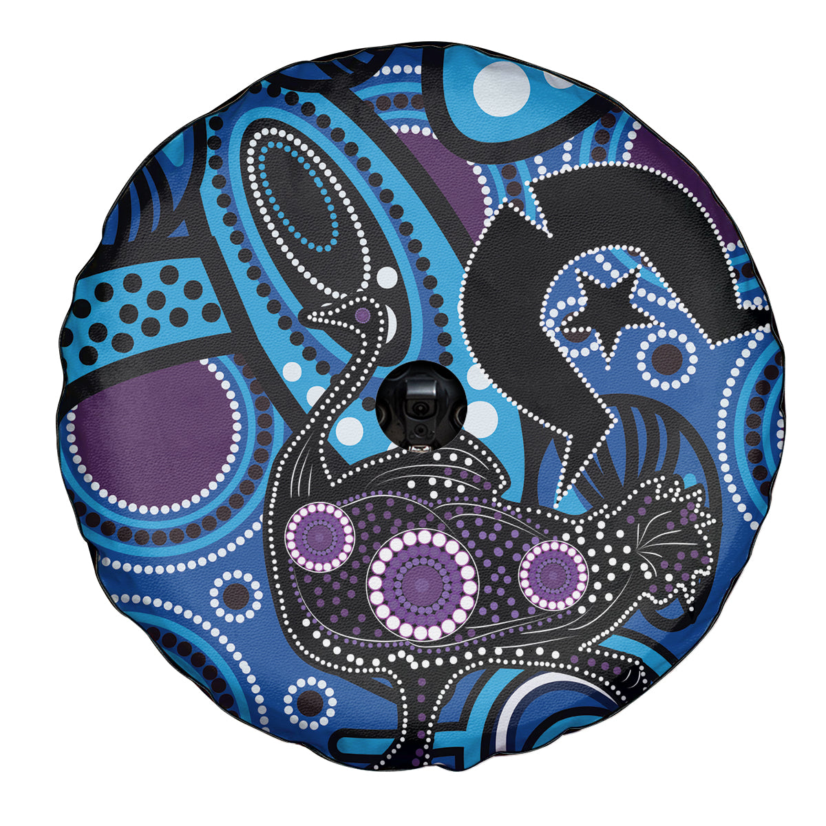 Emu NAIDOC 2024 Spare Tire Cover Aboriginal Art Style