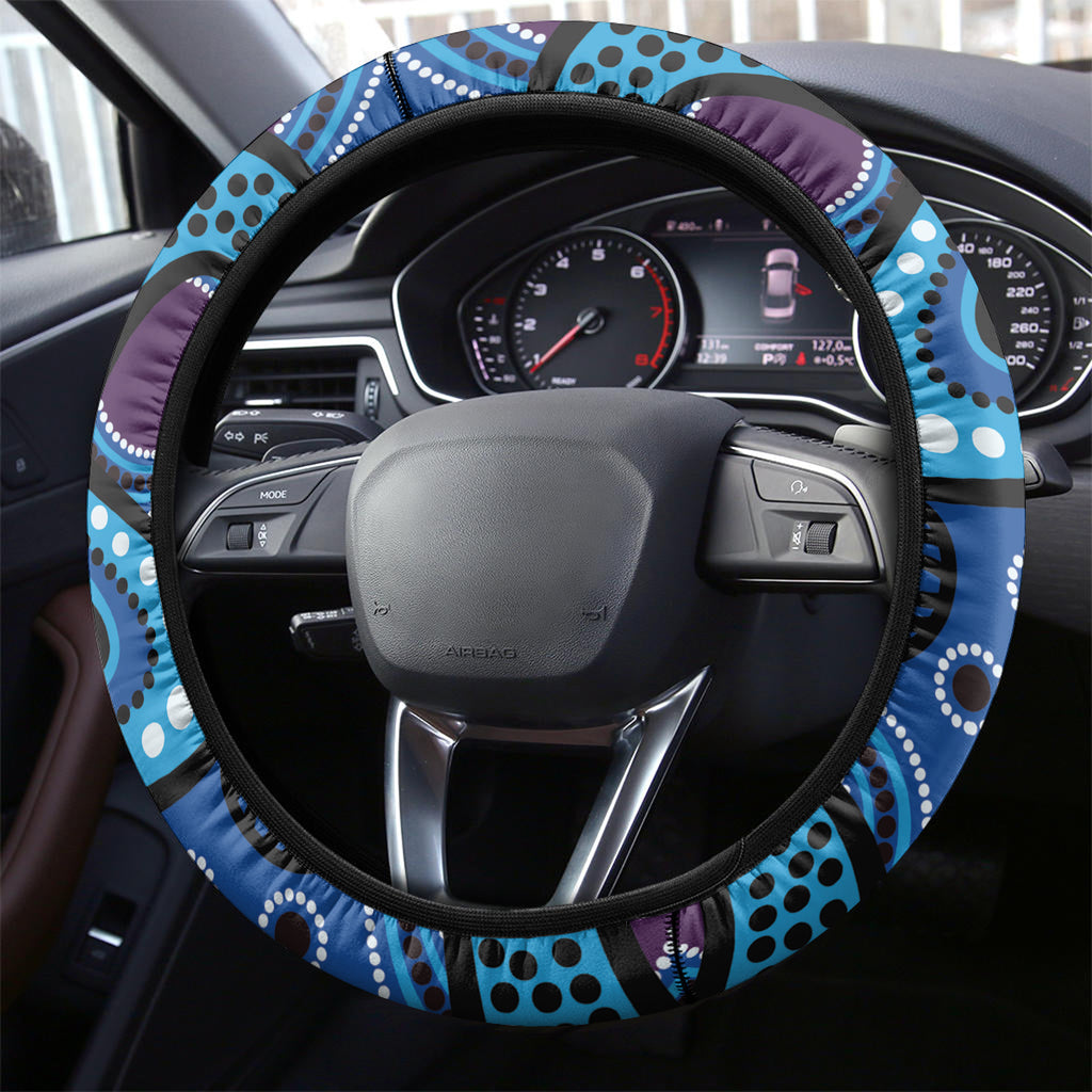 Emu NAIDOC 2024 Steering Wheel Cover Aboriginal Art Style